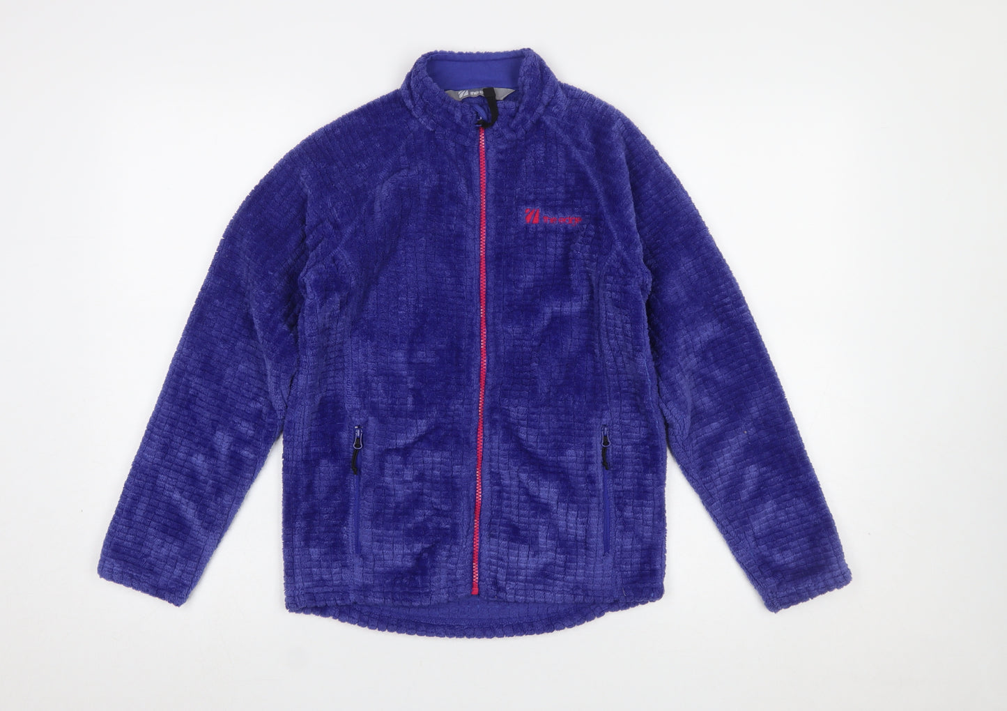 The Edge Girls Blue Fleece Full Zip Jacket 11-12 Years Warm Softshell Outdoor