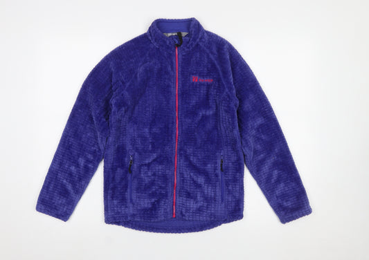 The Edge Girls Blue Fleece Full Zip Jacket 11-12 Years Warm Softshell Outdoor