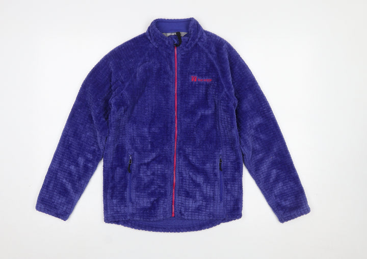The Edge Girls Blue Fleece Full Zip Jacket 11-12 Years Warm Softshell Outdoor
