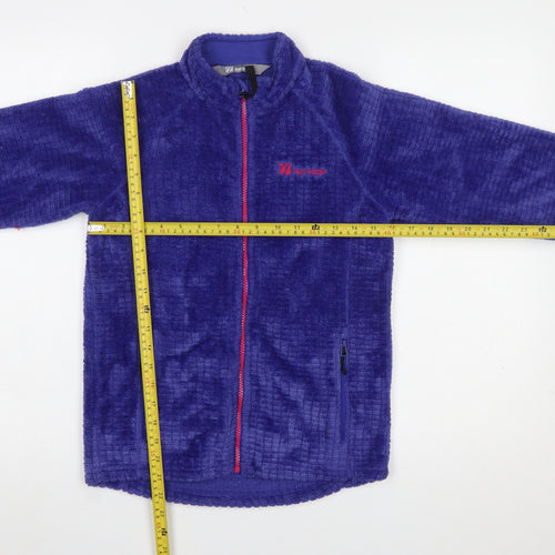 The Edge Girls Blue Fleece Full Zip Jacket 11-12 Years Warm Softshell Outdoor