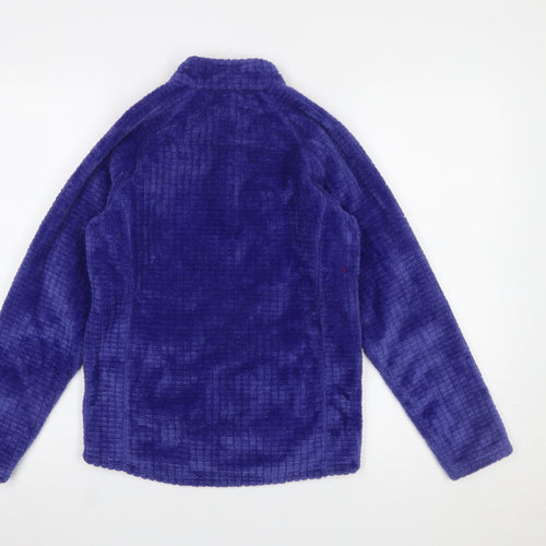 The Edge Girls Blue Fleece Full Zip Jacket 11-12 Years Warm Softshell Outdoor