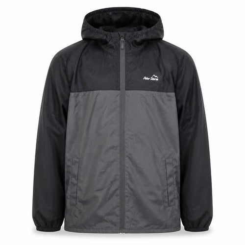 Peter Storm Boys Grey Windbreaker Jacket 11-12 Years Hooded Water Resistant