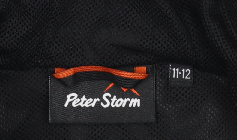 Peter Storm Boys Grey Windbreaker Jacket 11-12 Years Hooded Water Resistant