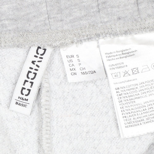 H&M Divided Women’s Grey Jogger Sweatpants Size S Cotton Blend