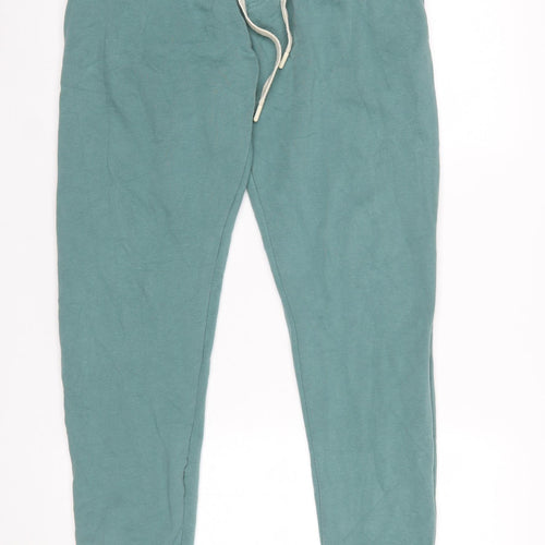 Folk Men's Green Cotton Blend Jogger Trousers Size L