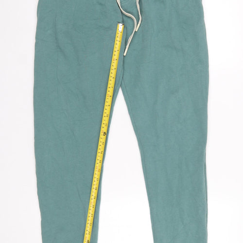 Folk Men's Green Cotton Blend Jogger Trousers Size L