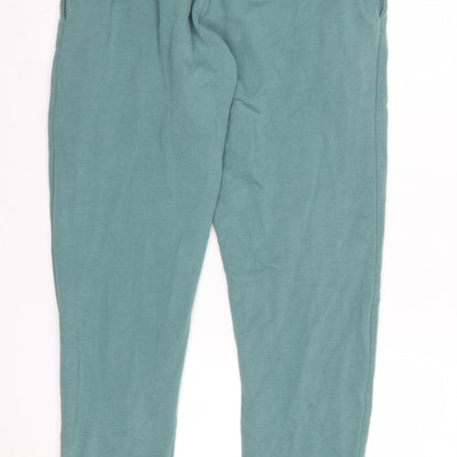 Folk Men's Green Cotton Blend Jogger Trousers Size L