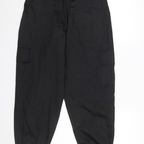 PrettyLittleThing Women’s Black Cargo Trousers Belted Size 10