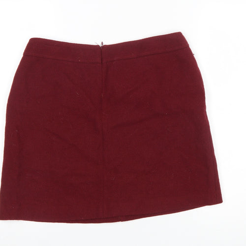 Jigsaw Women’s Red Wool Knee Length Pencil Skirt Size 12