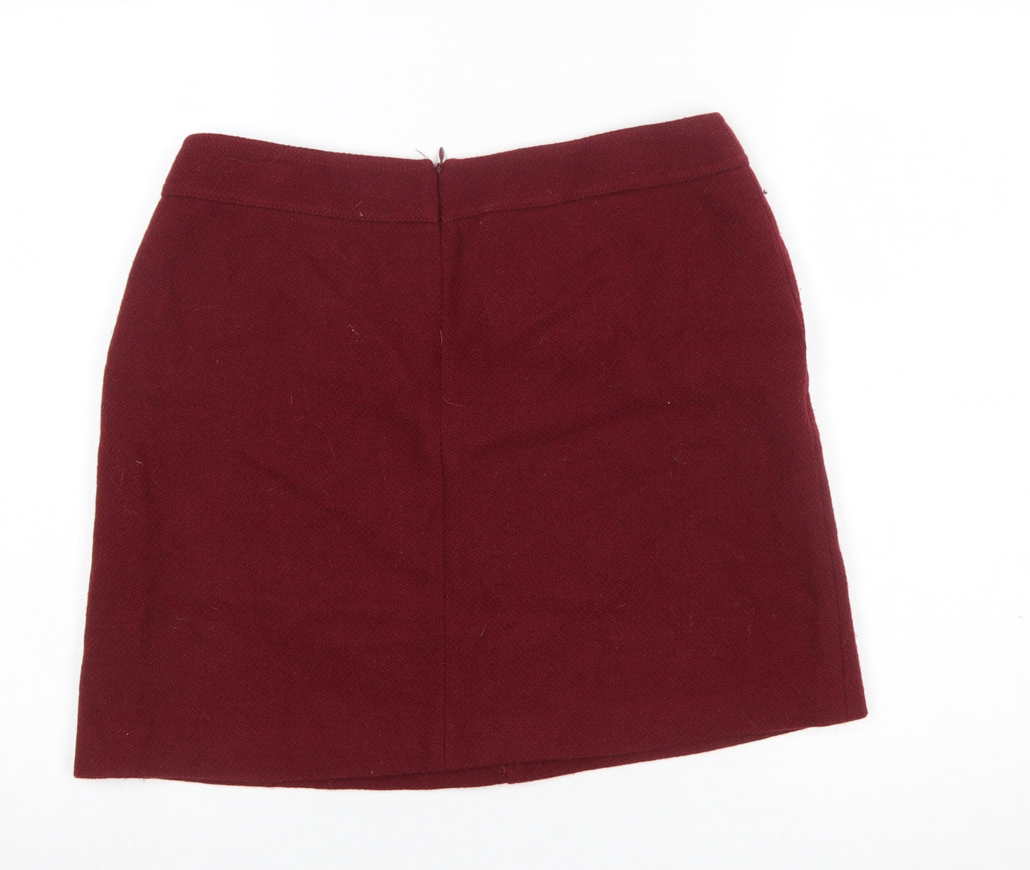 Jigsaw Women’s Red Wool Knee Length Pencil Skirt Size 12
