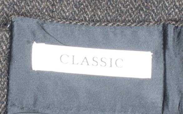 Marks and Spencer Women Brown Long A-Line Wool Blend Skirt Size 16