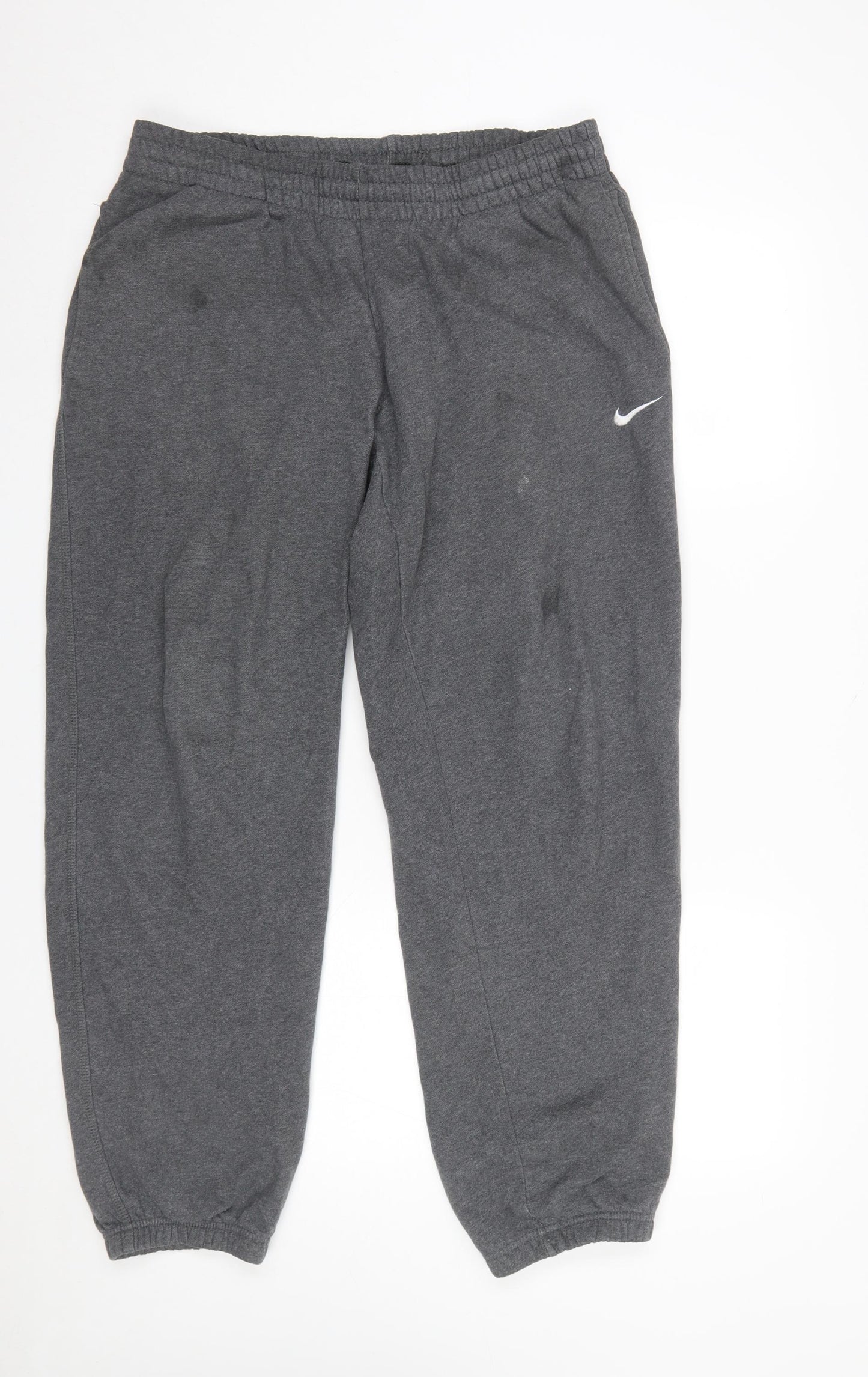 Nike Men's Grey Sweatpants M Regular Fit Elastic Waist Tapered Joggers