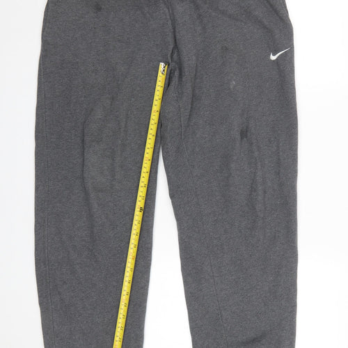 Nike Men's Grey Sweatpants M Regular Fit Elastic Waist Tapered Joggers