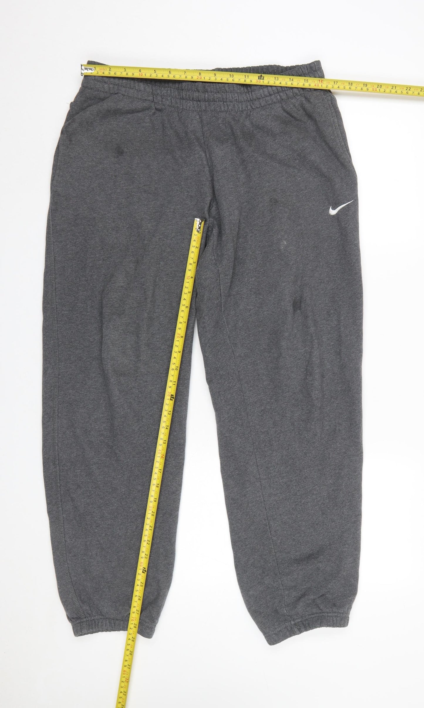 Nike Men's Grey Sweatpants M Regular Fit Elastic Waist Tapered Joggers