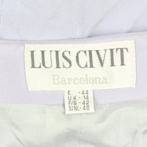 Luis Civit Women Purple Long Pencil Skirt Size 14 Formal