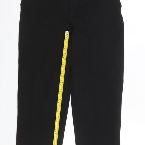 Massimo Dutti Women Black Cropped Tailored Trousers Size 12