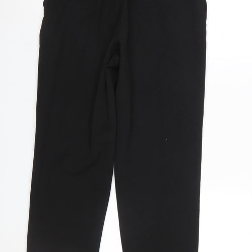 Massimo Dutti Women Black Cropped Tailored Trousers Size 12