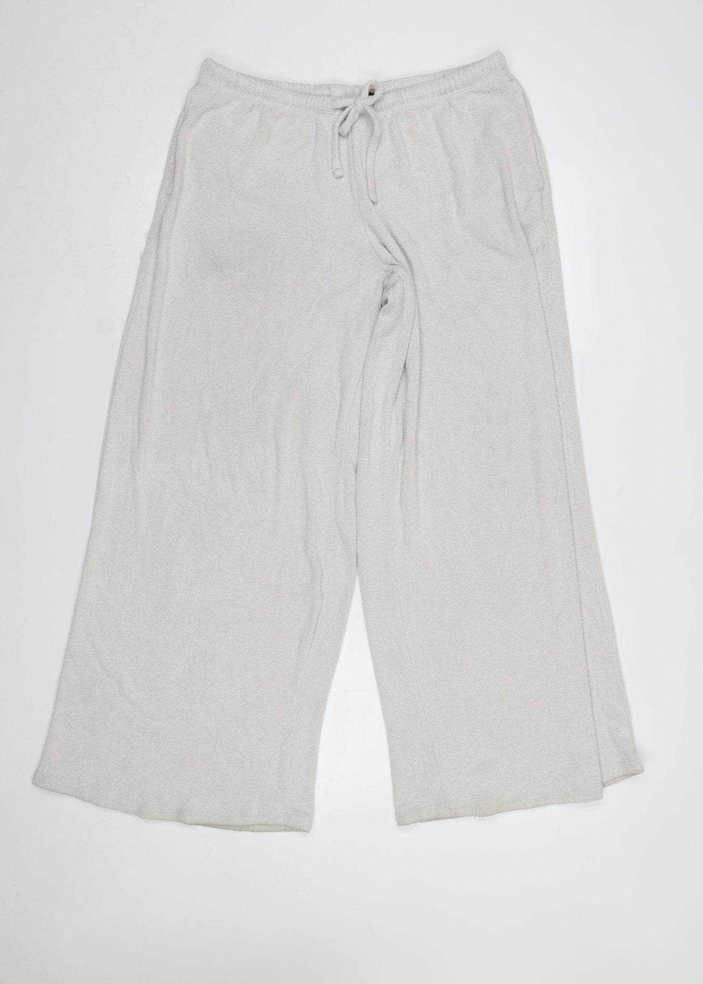 ASOS DESIGN Women’s Beige Wide-Leg Terry Sweatpants M