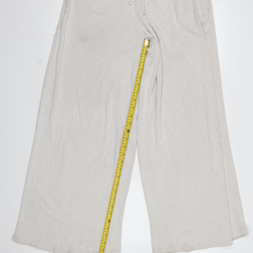 ASOS DESIGN Women’s Beige Wide-Leg Terry Sweatpants M