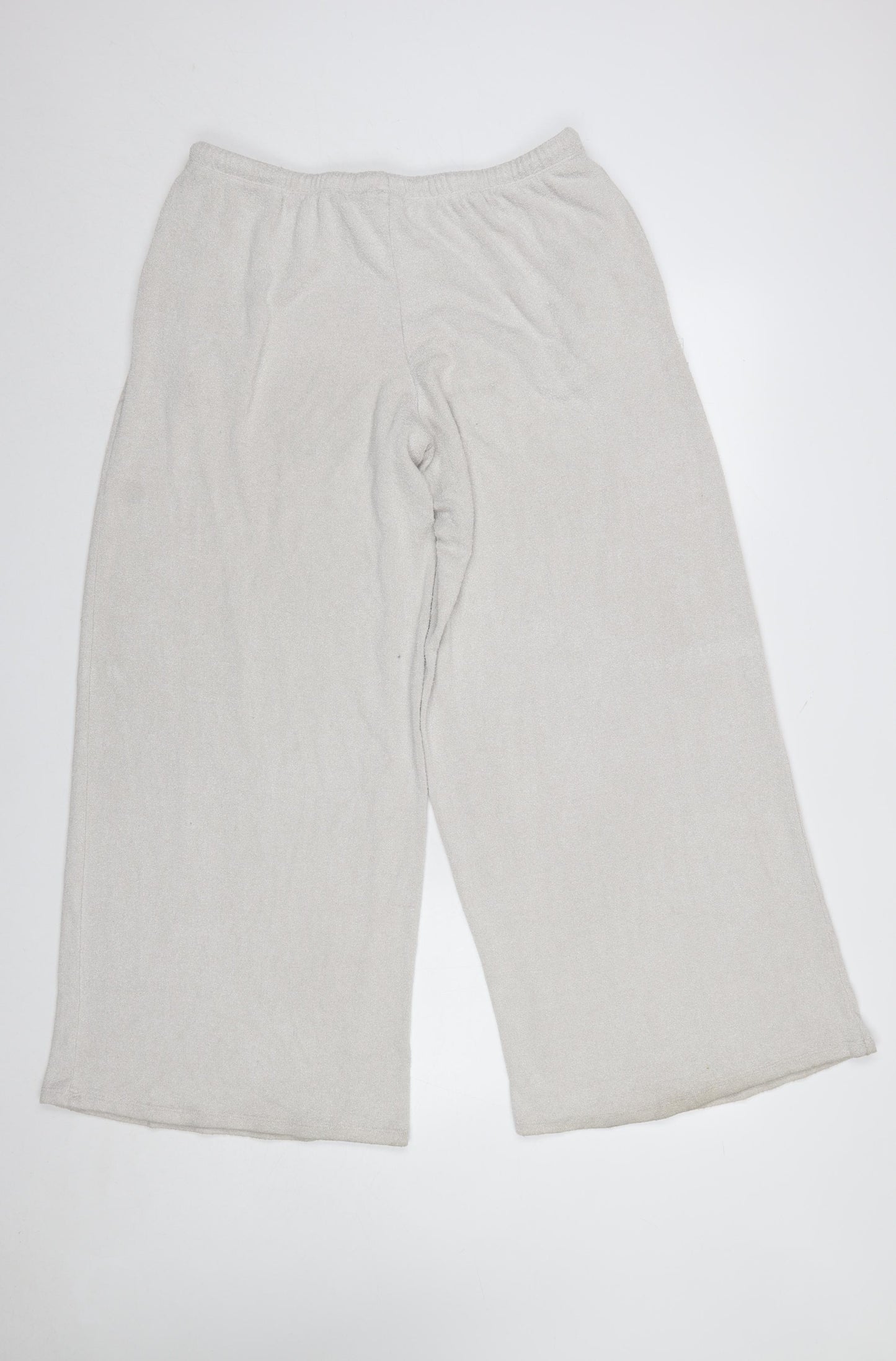 ASOS DESIGN Women’s Beige Wide-Leg Terry Sweatpants M