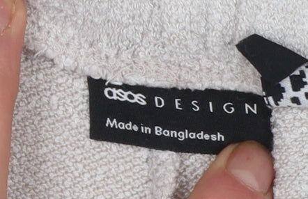 ASOS DESIGN Women’s Beige Wide-Leg Terry Sweatpants M