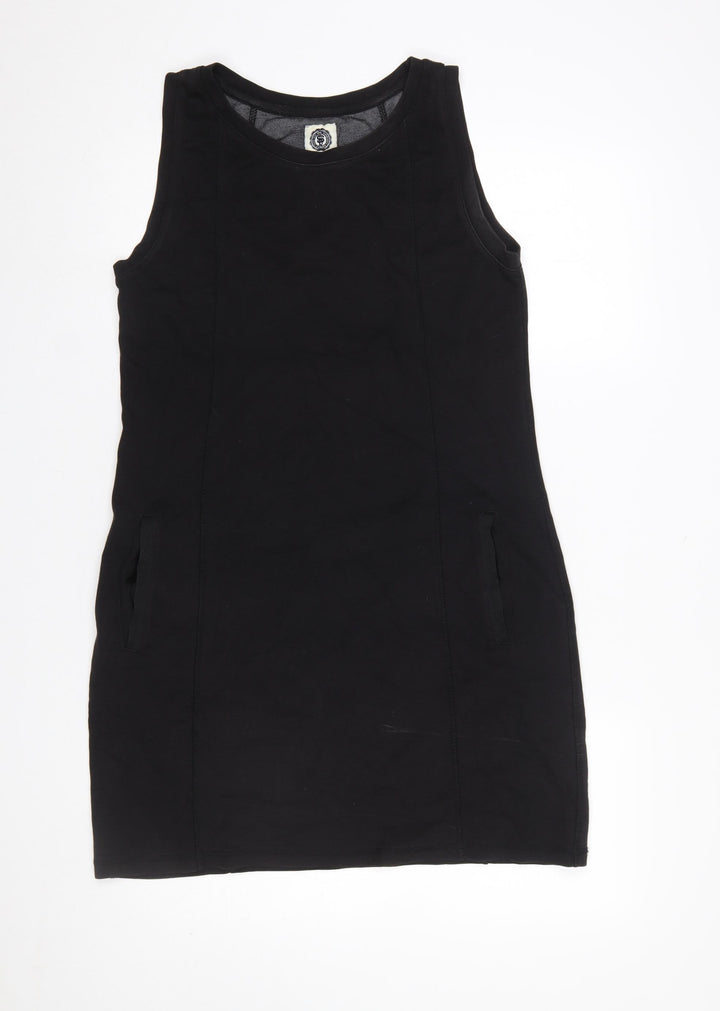 Superdry Womens Black Tank Dress Size M Sleeveless Jersey Style