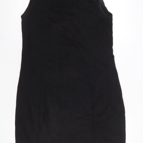 Superdry Womens Black Tank Dress Size M Sleeveless Jersey Style