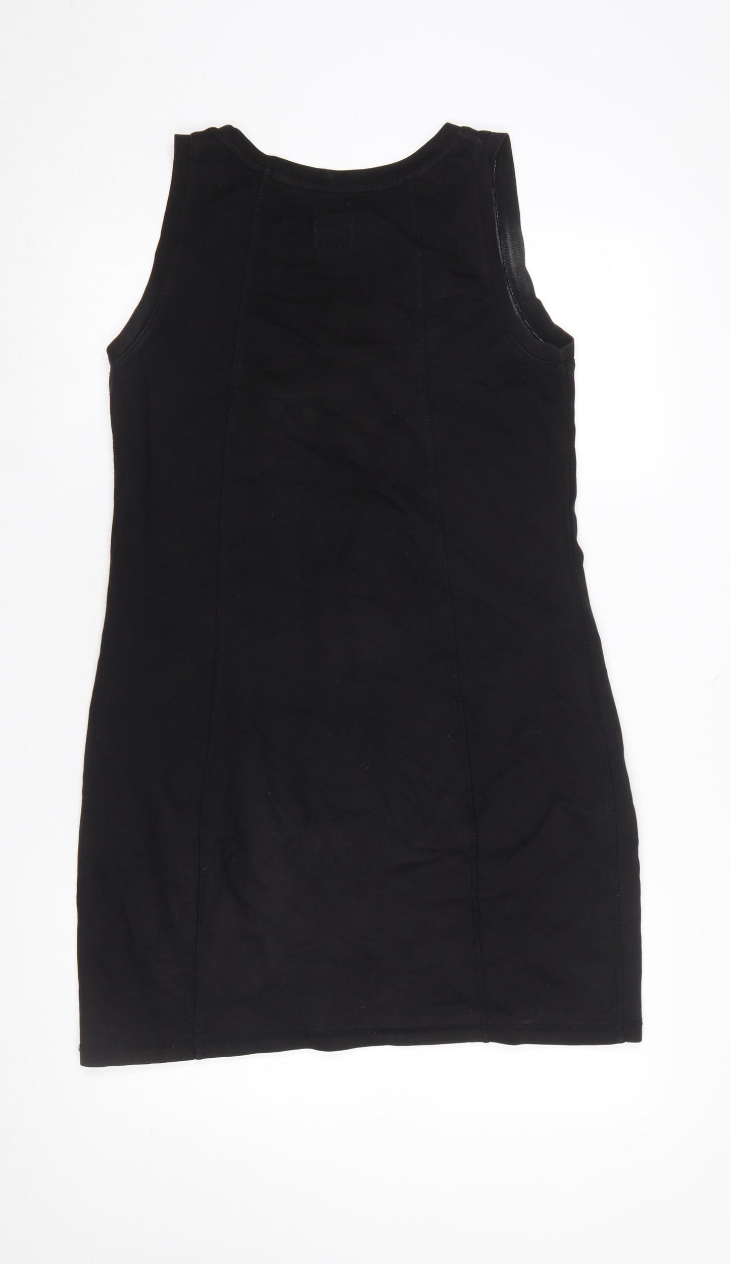 Superdry Womens Black Tank Dress Size M Sleeveless Jersey Style