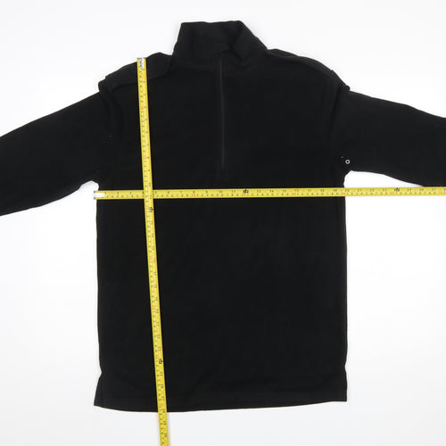 Churchill Men's Black Fleece 1/4 Zip Pullover Sweatshirt M