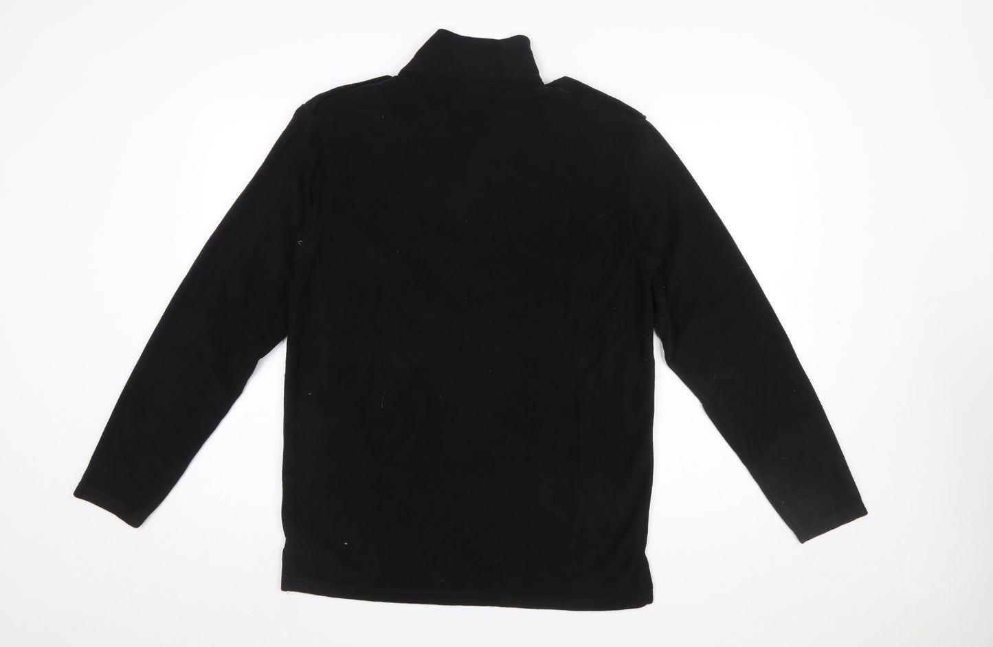 Churchill Men's Black Fleece 1/4 Zip Pullover Sweatshirt M