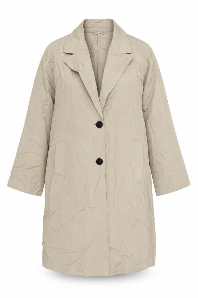 ZARA Women Beige Long Cotton Trench Coat Size 12