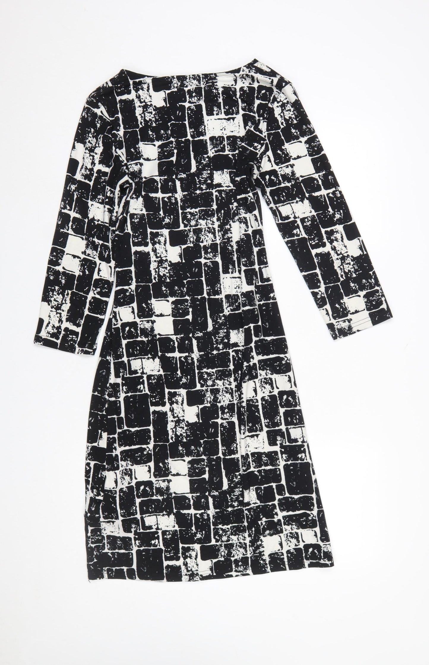 Smashed Lemon Women’s Black Geometric Sheath Dress Size 10