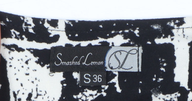 Smashed Lemon Women’s Black Geometric Sheath Dress Size 10
