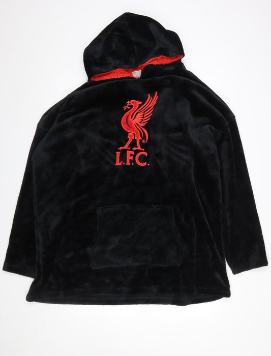 LFC Men's Black Hooded Fleece Nightwear One Size
