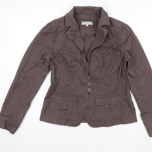 Rocha John Rocha Women's Brown Cotton Blazer Size 14