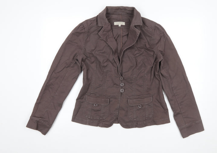 Rocha John Rocha Women's Brown Cotton Blazer Size 14