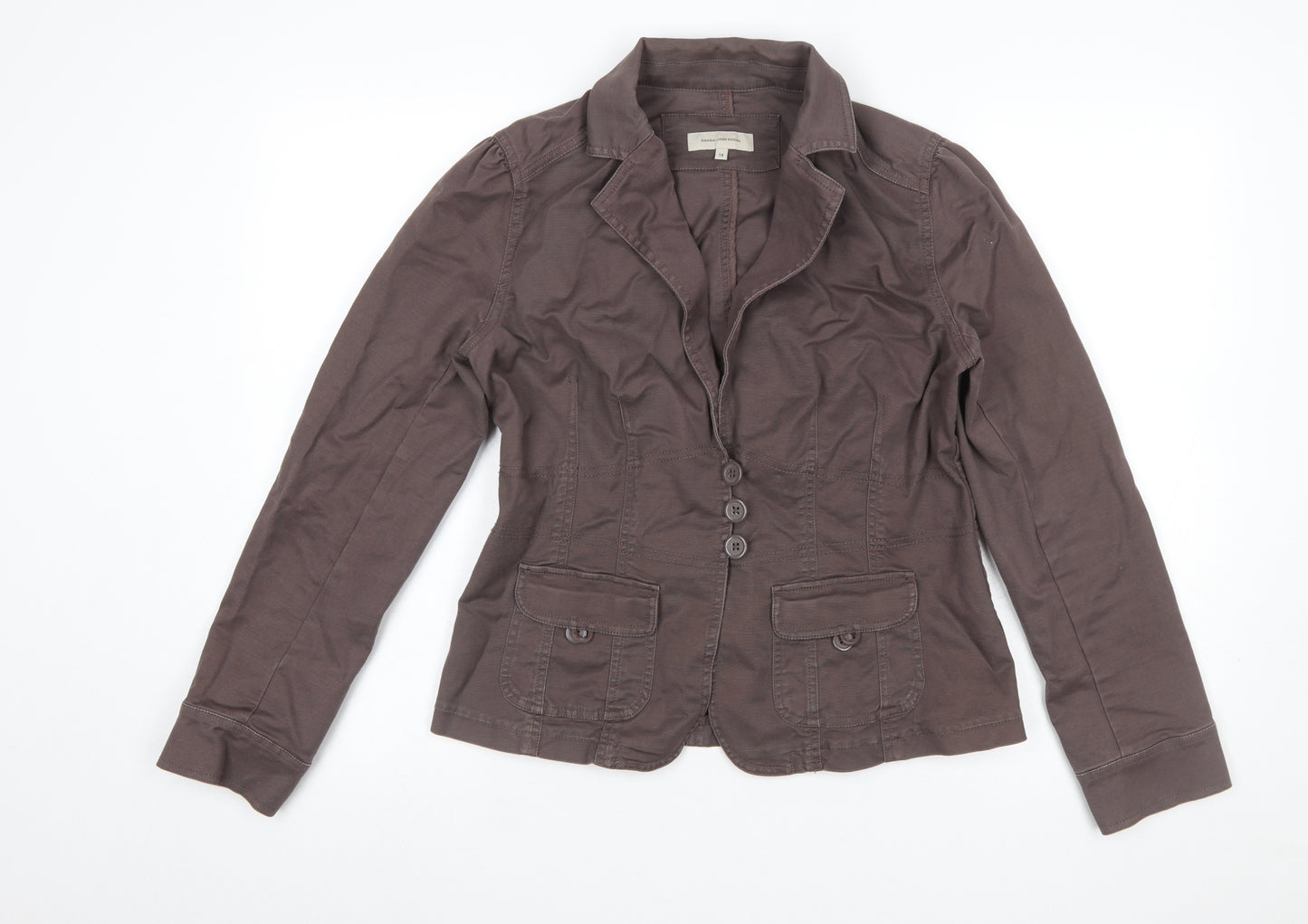 Rocha John Rocha Women's Brown Cotton Blazer Size 14