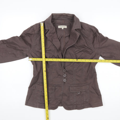 Rocha John Rocha Women's Brown Cotton Blazer Size 14