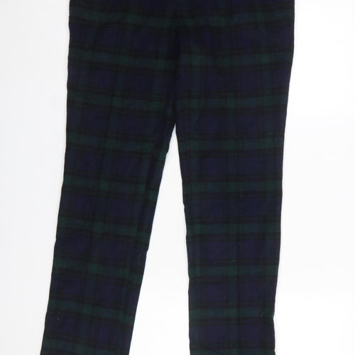 Twisted Tailor Men's Multicoloured Slim Fit Checked Wool Trousers 30R