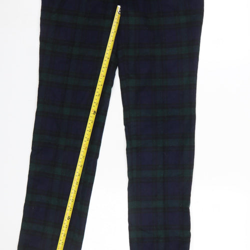 Twisted Tailor Men's Multicoloured Slim Fit Checked Wool Trousers 30R