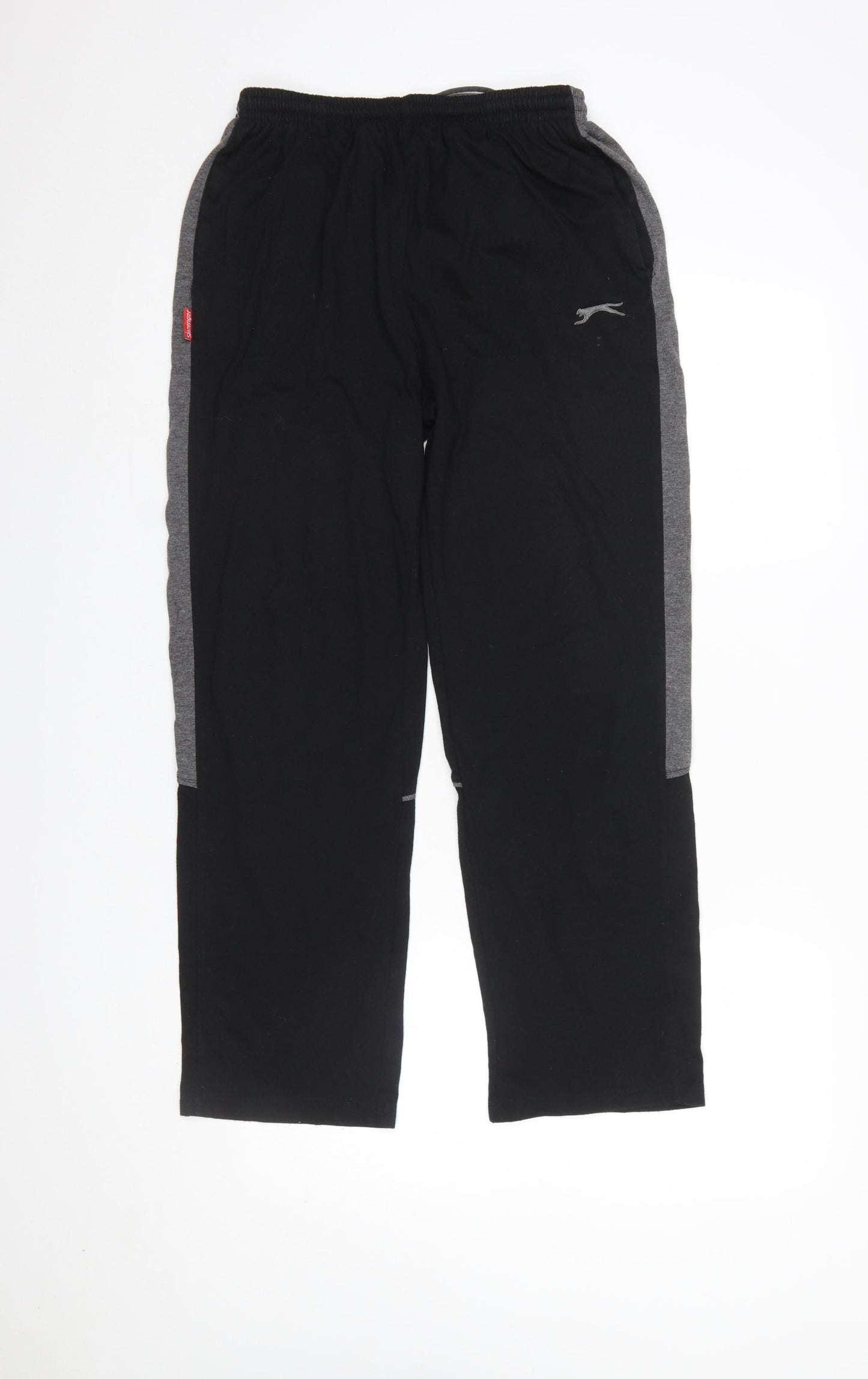 Slazenger Men's Black Sweatpants M Regular Fit Elastic Waist