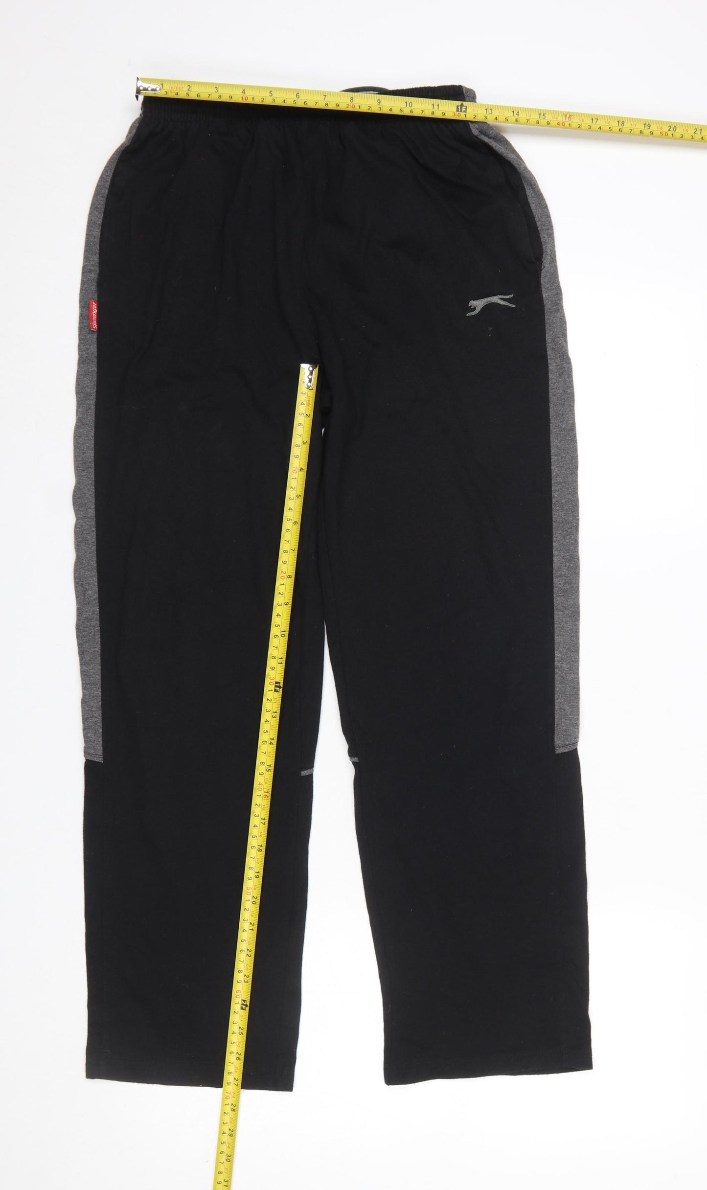 Slazenger Men's Black Sweatpants M Regular Fit Elastic Waist