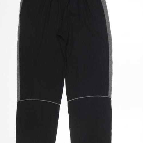 Slazenger Men's Black Sweatpants M Regular Fit Elastic Waist