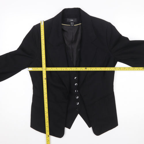 H&M Women's Black Size 12 Classic Single-Breasted Suit Jacket