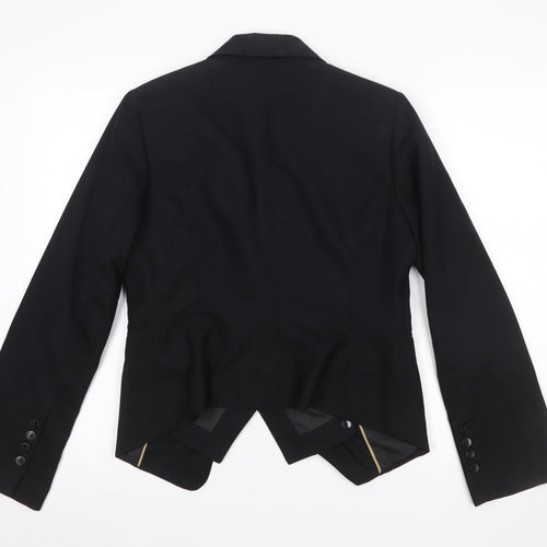 H&M Women's Black Size 12 Classic Single-Breasted Suit Jacket