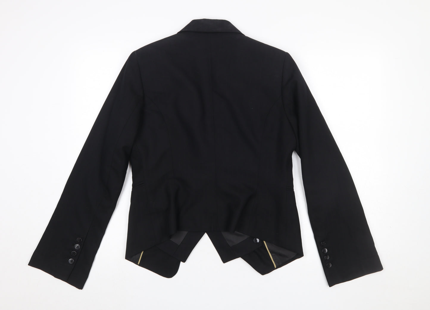 H&M Women's Black Size 12 Classic Single-Breasted Suit Jacket