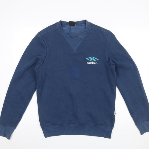 Umbro Men's Blue Small Regular Fit Pullover Sweatshirt