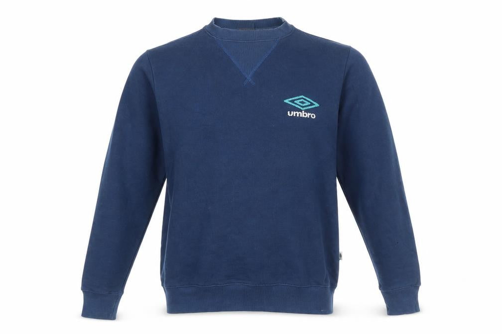 Front view of Umbro Men's Blue Small Regular Fit Pullover Sweatshirt