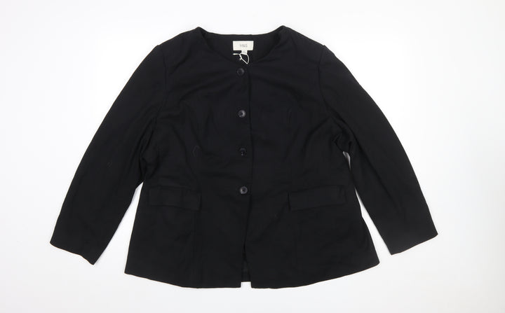 Marks and Spencer Womens Black Size 20 Regular Blazer Jacket