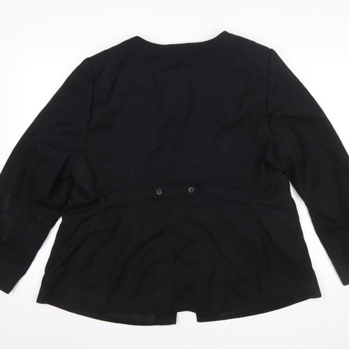 Marks and Spencer Womens Black Size 20 Regular Blazer Jacket